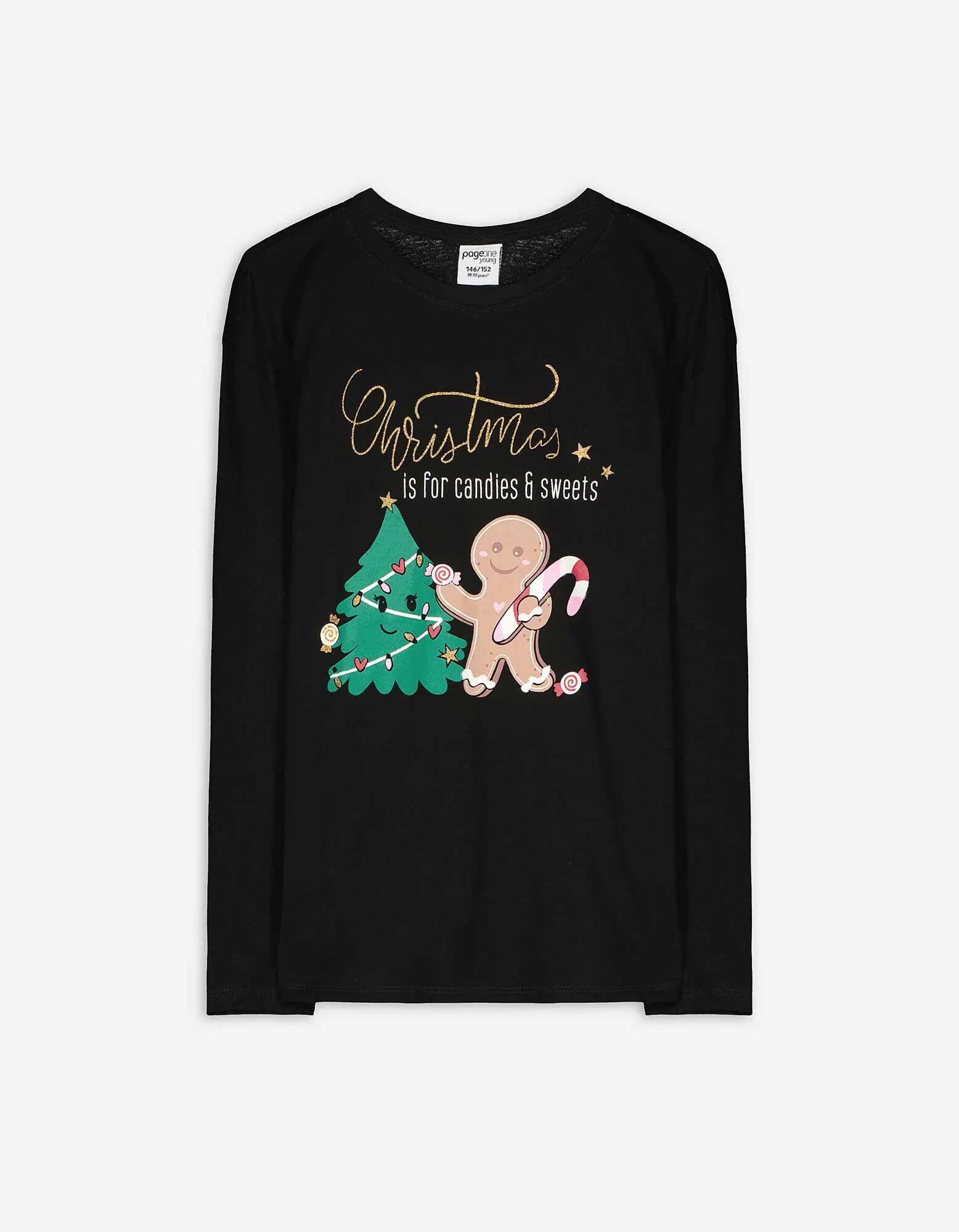 Maglia a manica lunga - Stampa - nero