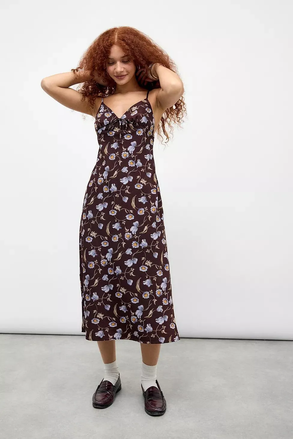 Vestito Midi a Stampa Floreale Kiss The Sky Esclusiva UO