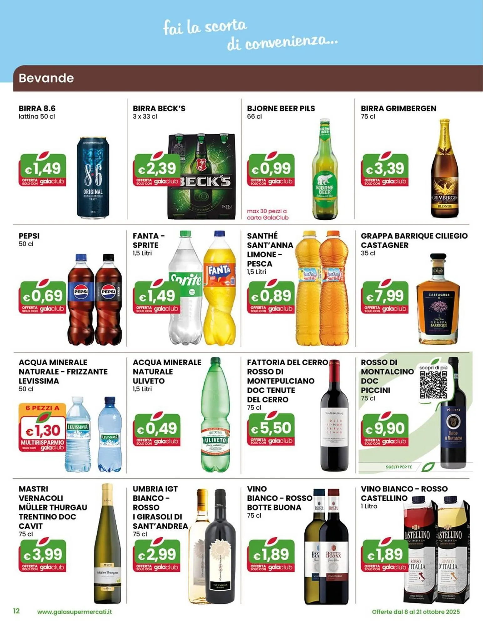 Volantino Gala Supermercati da 8 ottobre a 21 ottobre di 2025 - Pagina del volantino 12