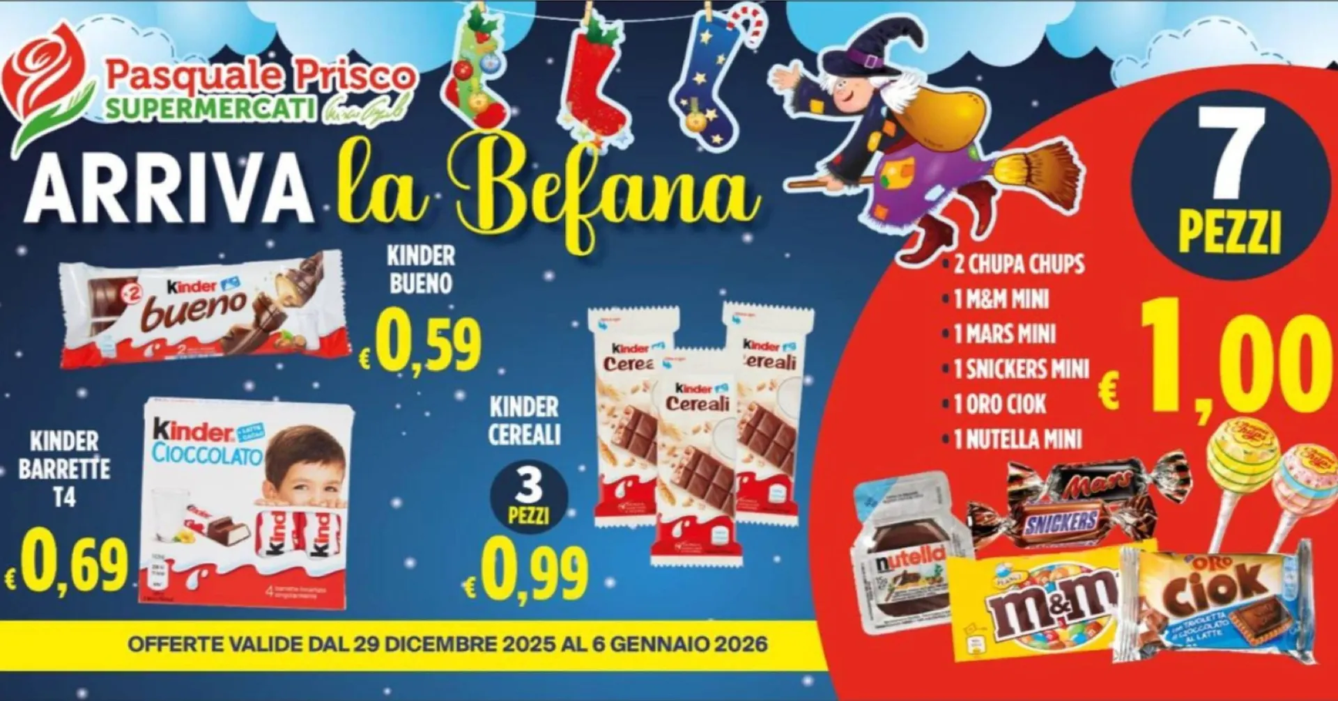Volantino Supermercati Pasquale Prisco da 29 dicembre a 6 gennaio di 2026 - Pagina del volantino 1
