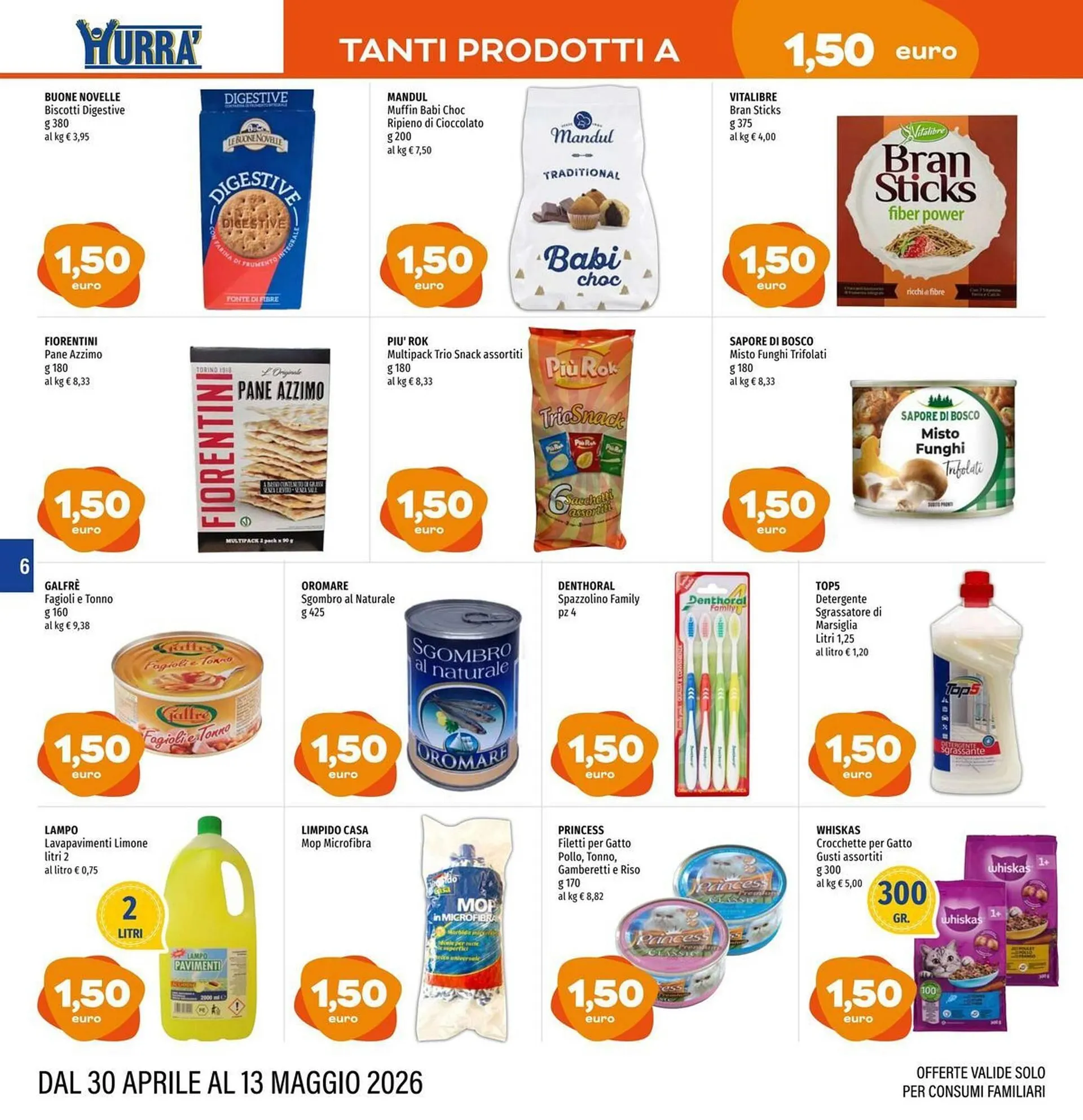 Volantino Hurrà da 30 aprile a 13 maggio di 2026 - Pagina del volantino 6