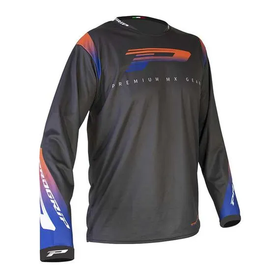 Maglia da cross 7015 Gricio Scuro/Arancione Fluo/Bl
