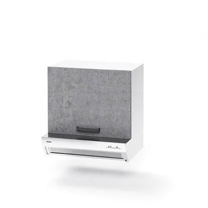 Pensile cucina sopra cappa 60 cm 1 anta cemento