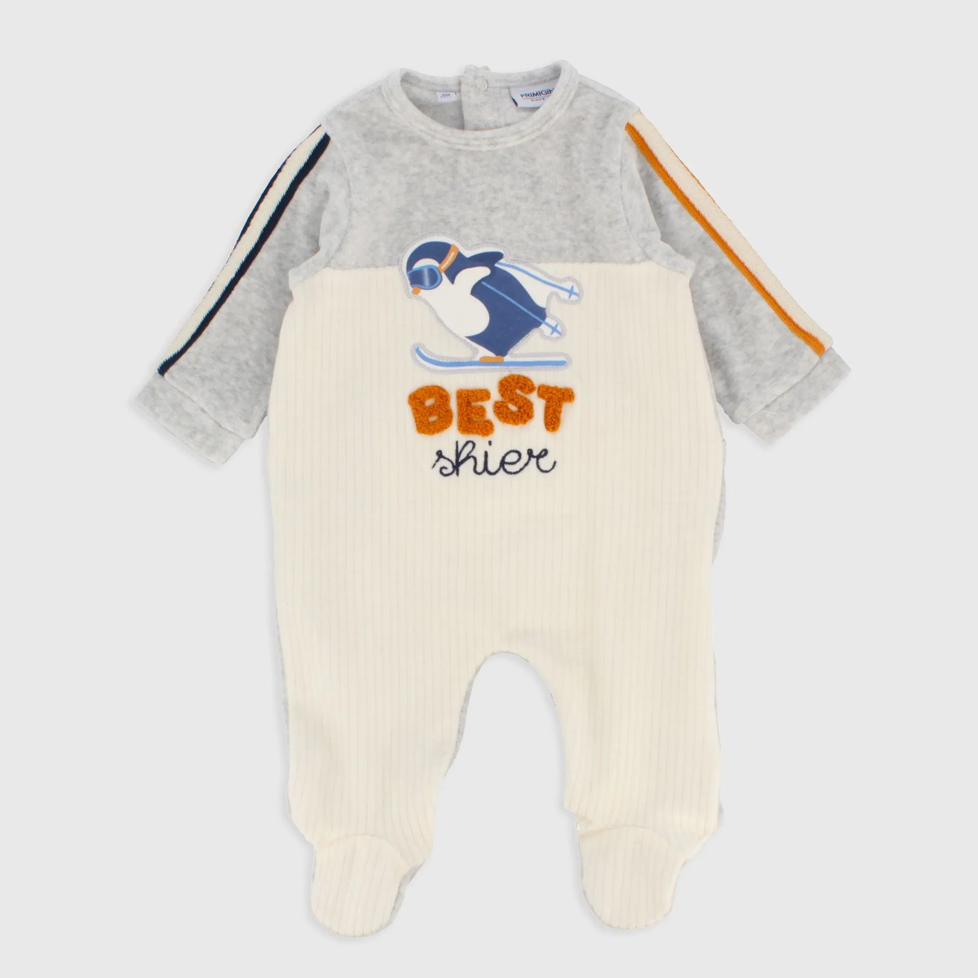 Tutina in ciniglia da neonato, beige