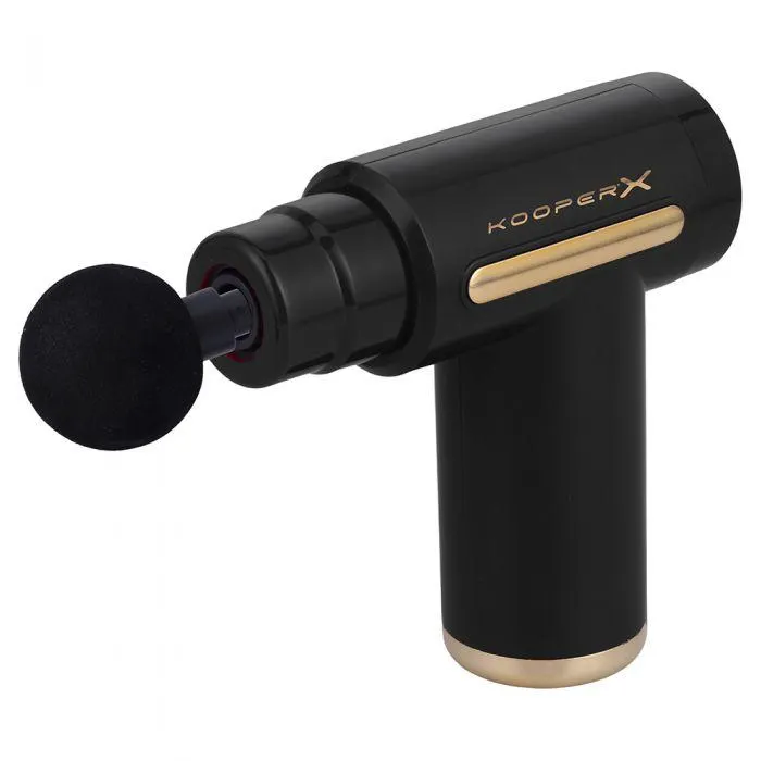 Pistola massaggiante pocket ricaricabile, 4 testine intercambiabili, 6 intensità, Kooper X