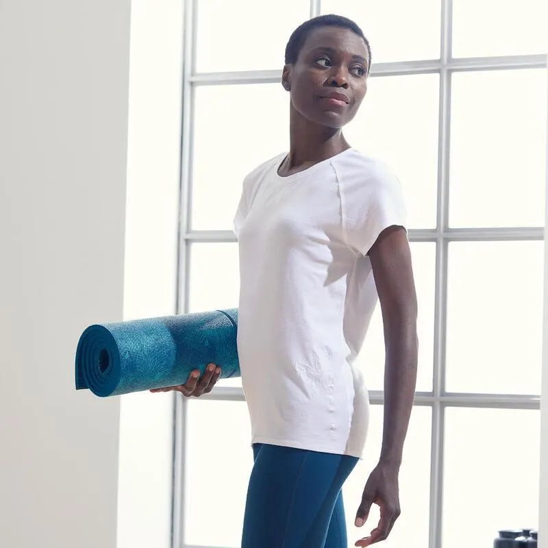 T-shirt donna yoga bianca