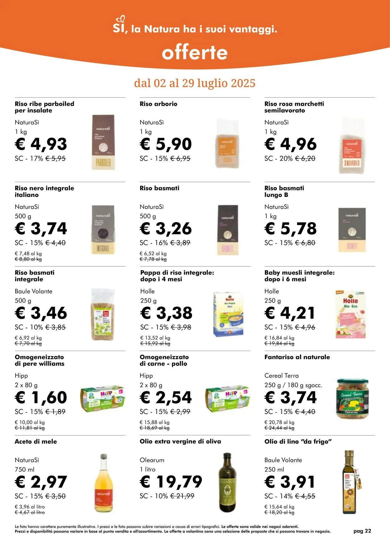 Natura Sì Volantino attuale da 1 luglio a 31 luglio di 2025 - Pagina del volantino 22