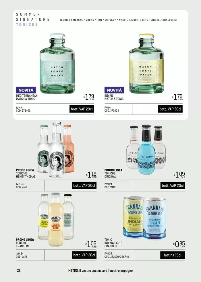METRO SPIRITS ESTATE 2025 da 9 maggio a 27 agosto di 2025 - Pagina del volantino 28