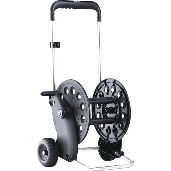 Carrello avvolgitubo Claber su ruote per 60 m di tubi da 1/2" o 50 m di tubi da 5/8".