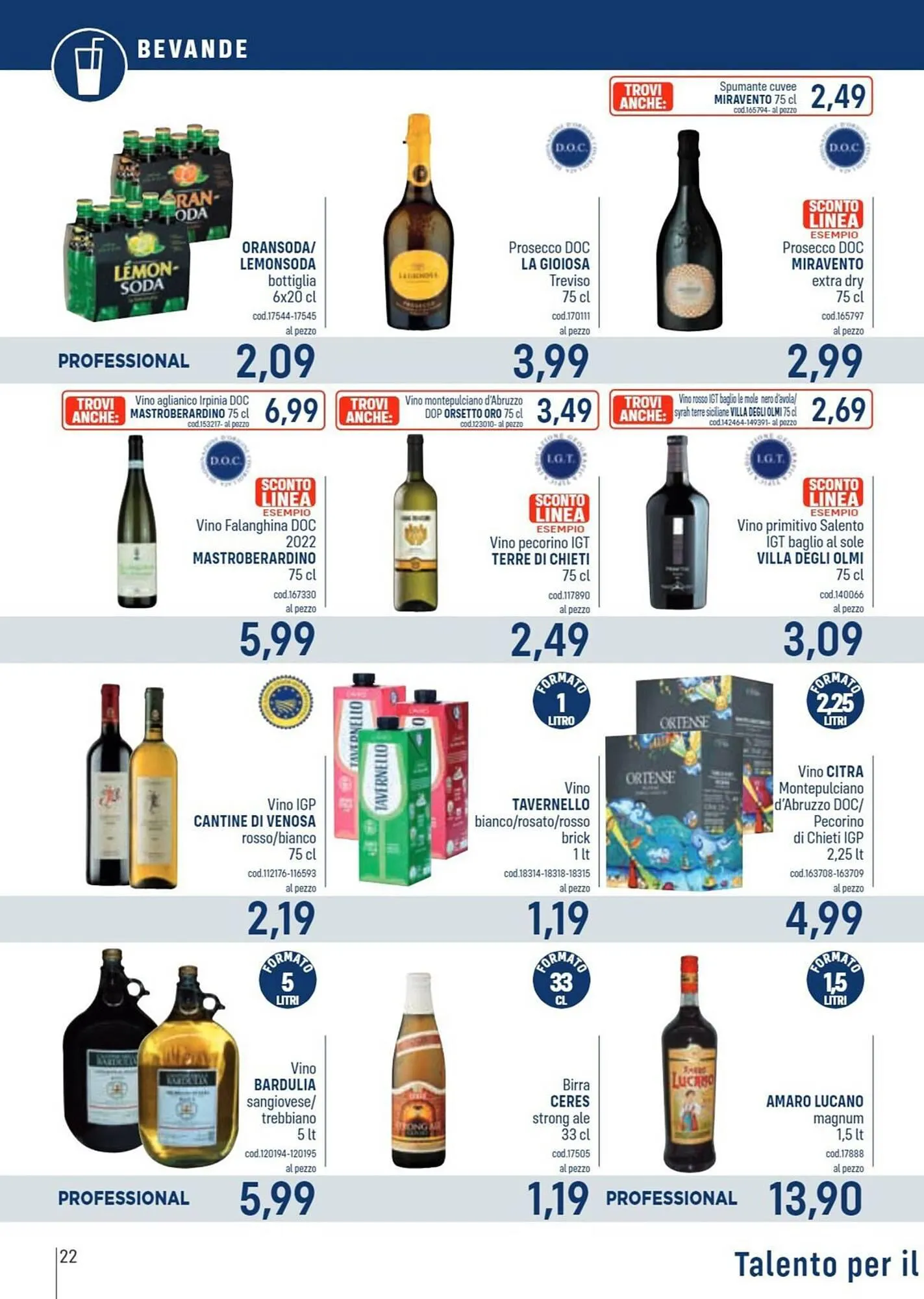 Volantino Talento Professional Store da 25 marzo a 7 aprile di 2024 - Pagina del volantino 22