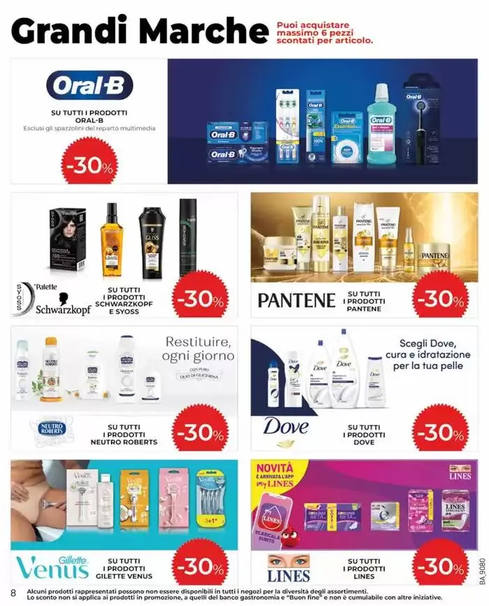 Grandi marche 30% 40% 50% da 8 maggio a 21 maggio di 2025 - Pagina del volantino 8