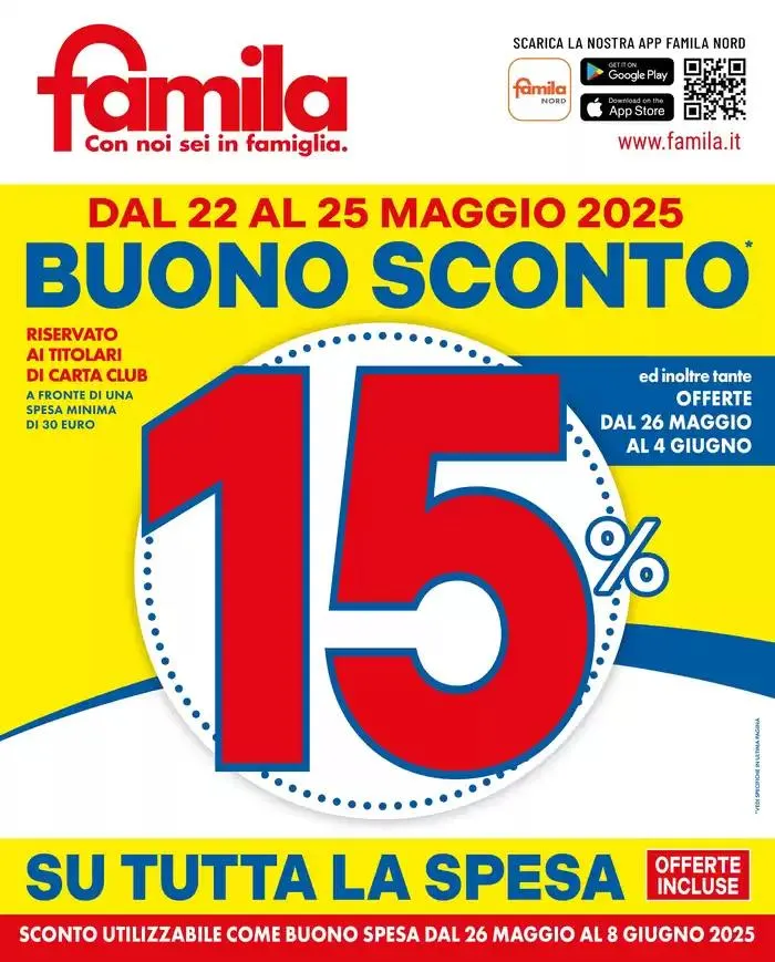 BUONO SCONTO 15% da 22 maggio a 25 maggio di 2025 - Pagina del volantino 1