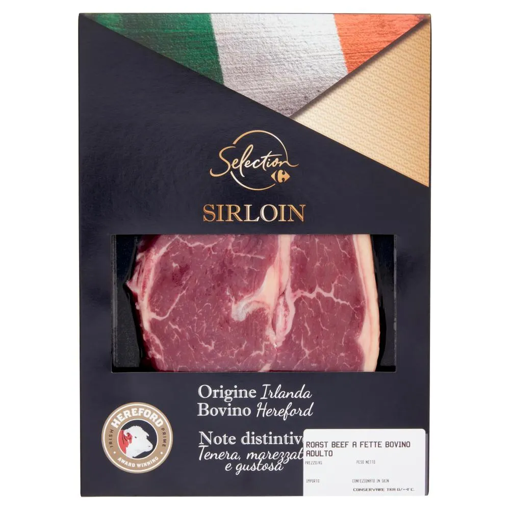 Carrefour Selection Sirloin Roast Beef a Fette Bovino Adulto