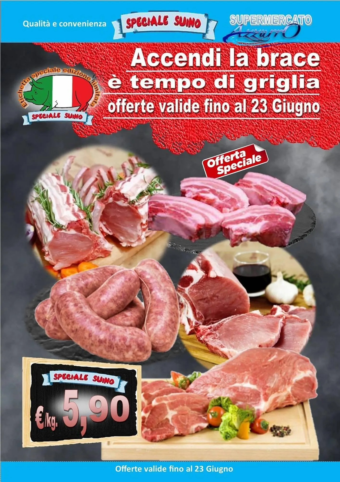 Volantino Supermercato Azzurro - 1