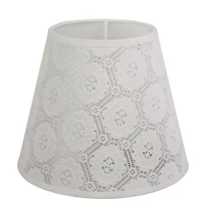 Paralume in pizzo bianco per lampada o applique E14 H 16 Ø 18,5