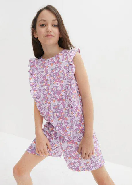 Top con volant (pacco da 3)