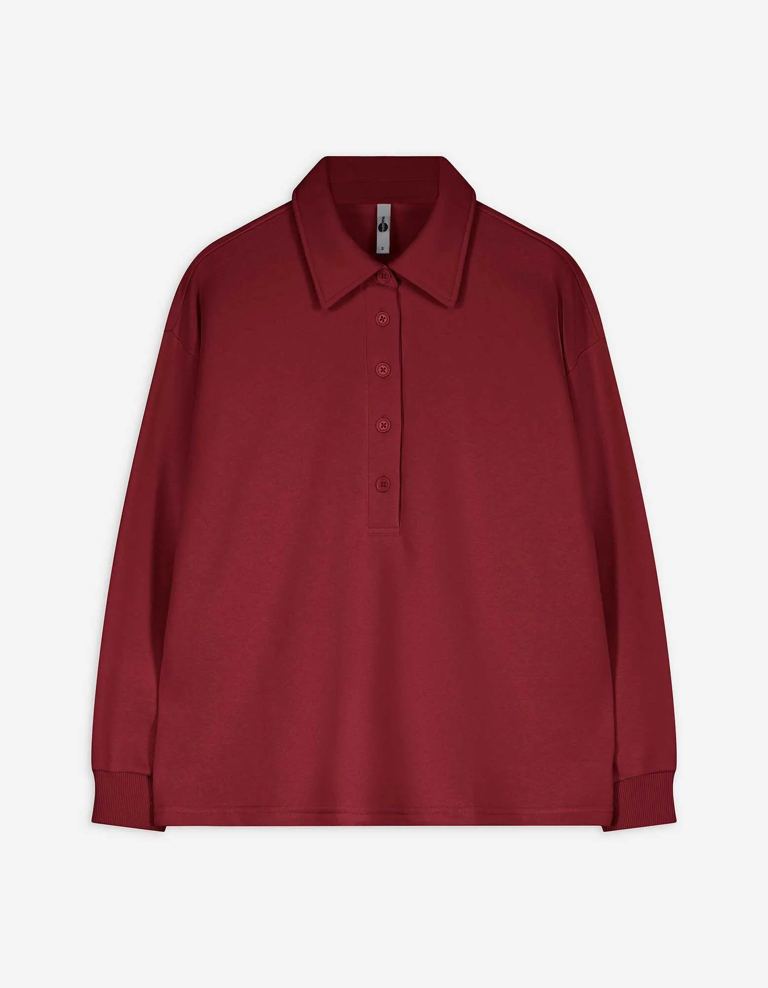 Pullover - Misto cotone - rosso scuro