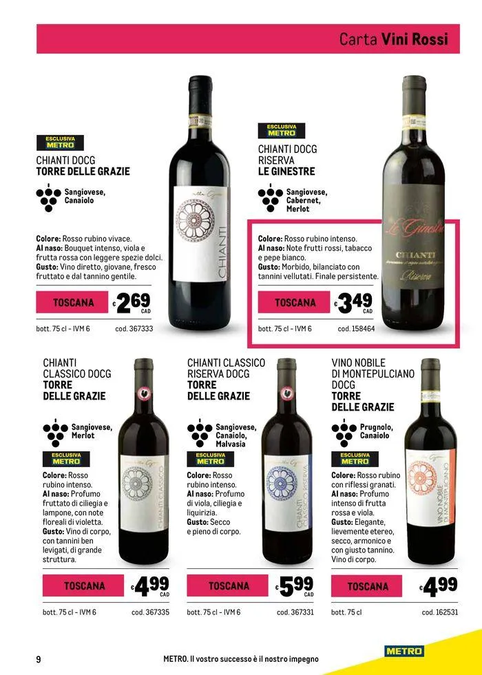 Carta vini autunno da 26 settembre a 23 ottobre di 2024 - Pagina del volantino 9