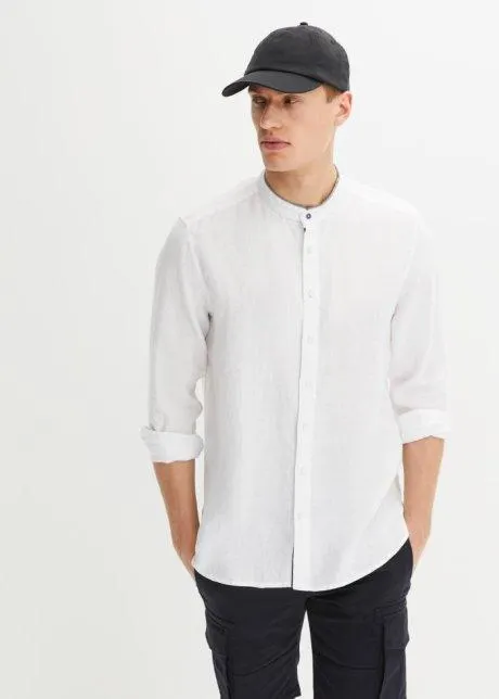 Camicia a maniche lunghe in lino