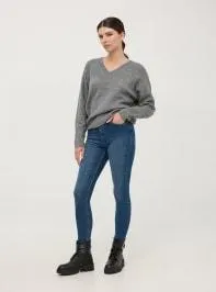 Jeans skinny a vita alta Blu denim scuro