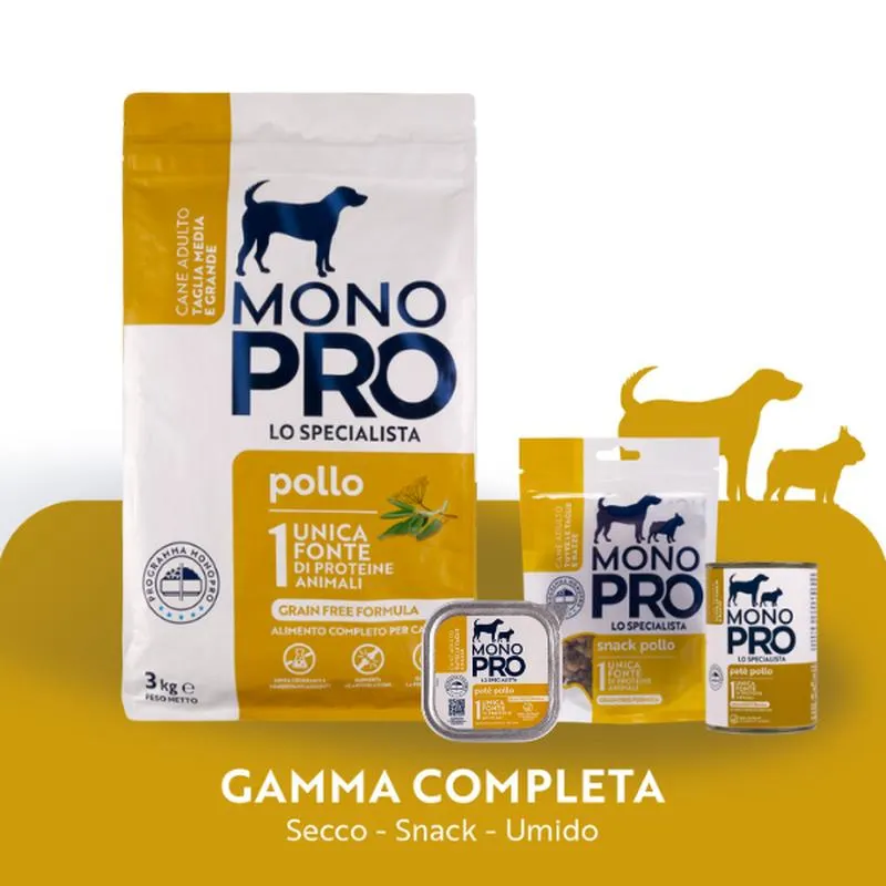 Monopro Dog Adult Medium&Large Grain Free Pollo 3 kg