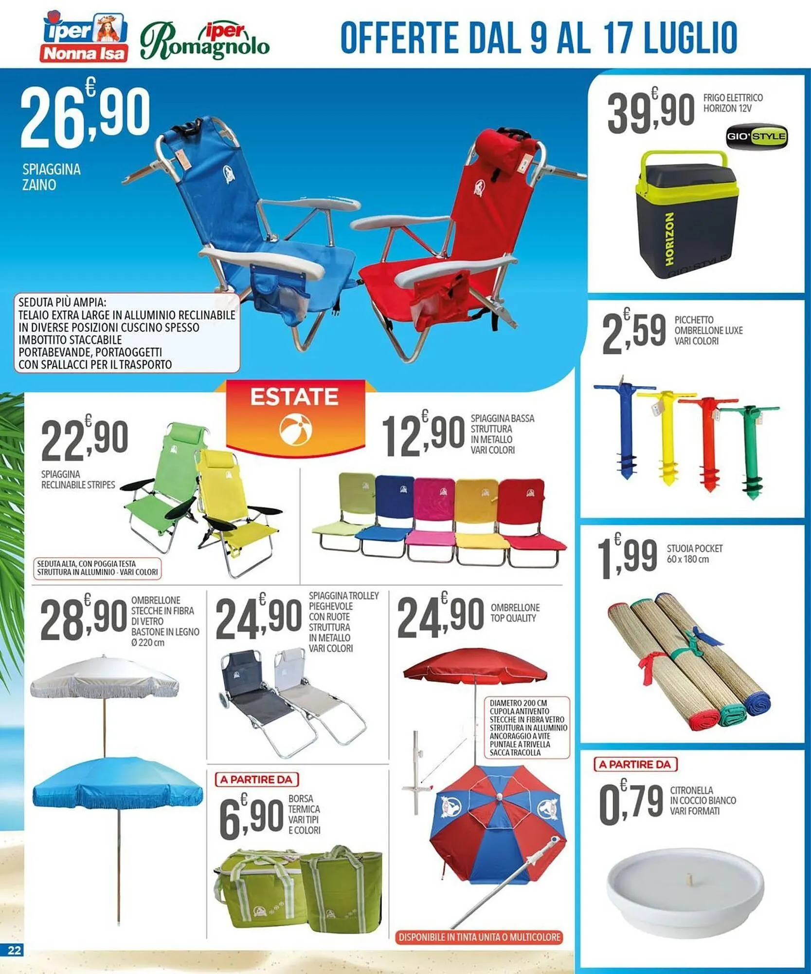 Volantino Iper Romagnolo da 9 luglio a 17 luglio di 2025 - Pagina del volantino 22