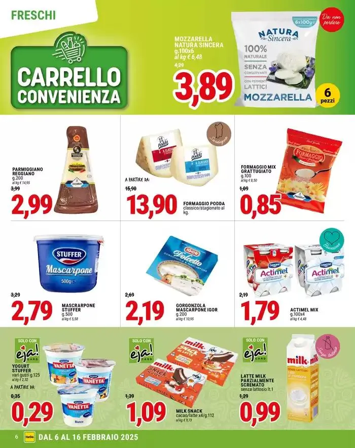 Carrello convenienza da 6 febbraio a 16 febbraio di 2025 - Pagina del volantino 6
