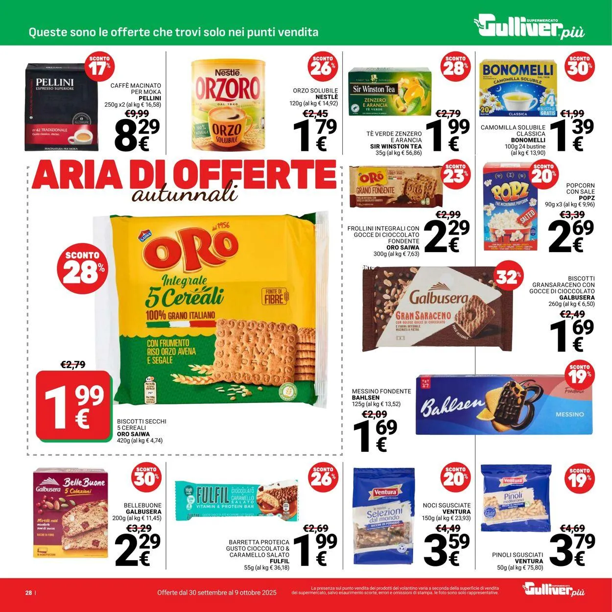 Gulliver Volantino attuale da 30 settembre a 9 ottobre di 2025 - Pagina del volantino 28