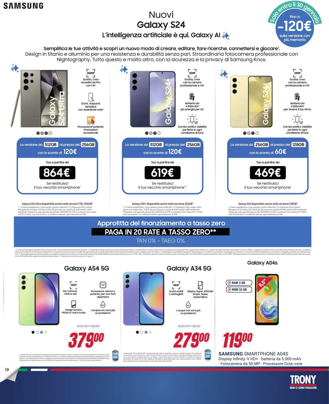 Trony - Napoli Volantino attuale da 19 gennaio a 31 gennaio di 2024 - Pagina del volantino 10