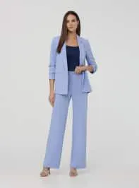 Pantaloni tinta unita wide leg Lavanda