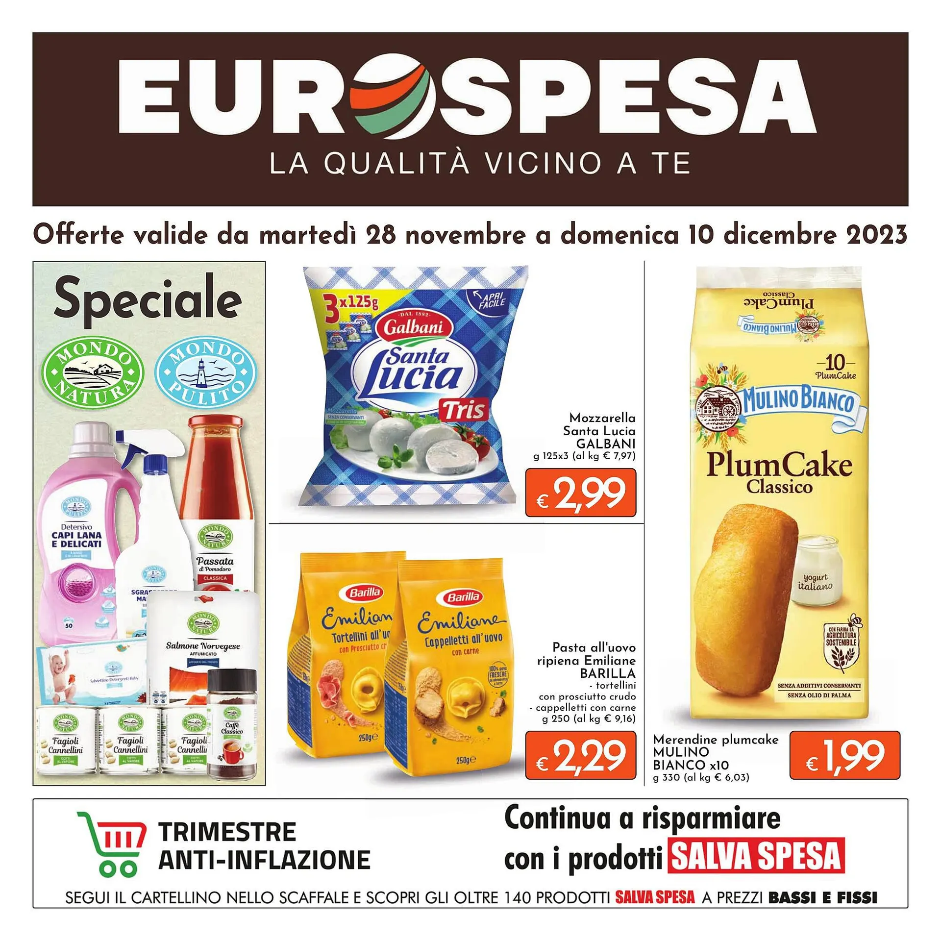 Volantino Eurospesa da 28 novembre a 10 dicembre di 2023 - Pagina del volantino 1
