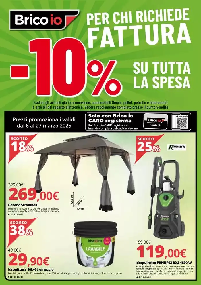 Per chi richiede fattura -10% su tutta la spesa da 6 marzo a 27 marzo di 2025 - Pagina del volantino 1