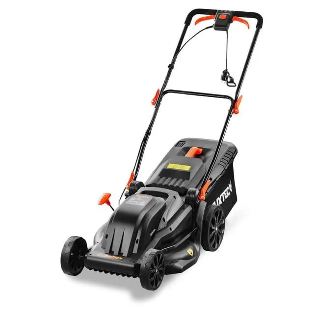 Fuxtec tagliaerba elettrico FX-RME43, 1200W, larghezza 43cm, altezza regolabile 25-75mm, cesto 45L