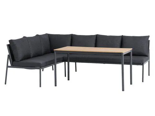 Set lounge HAFJELL 6 posti nero