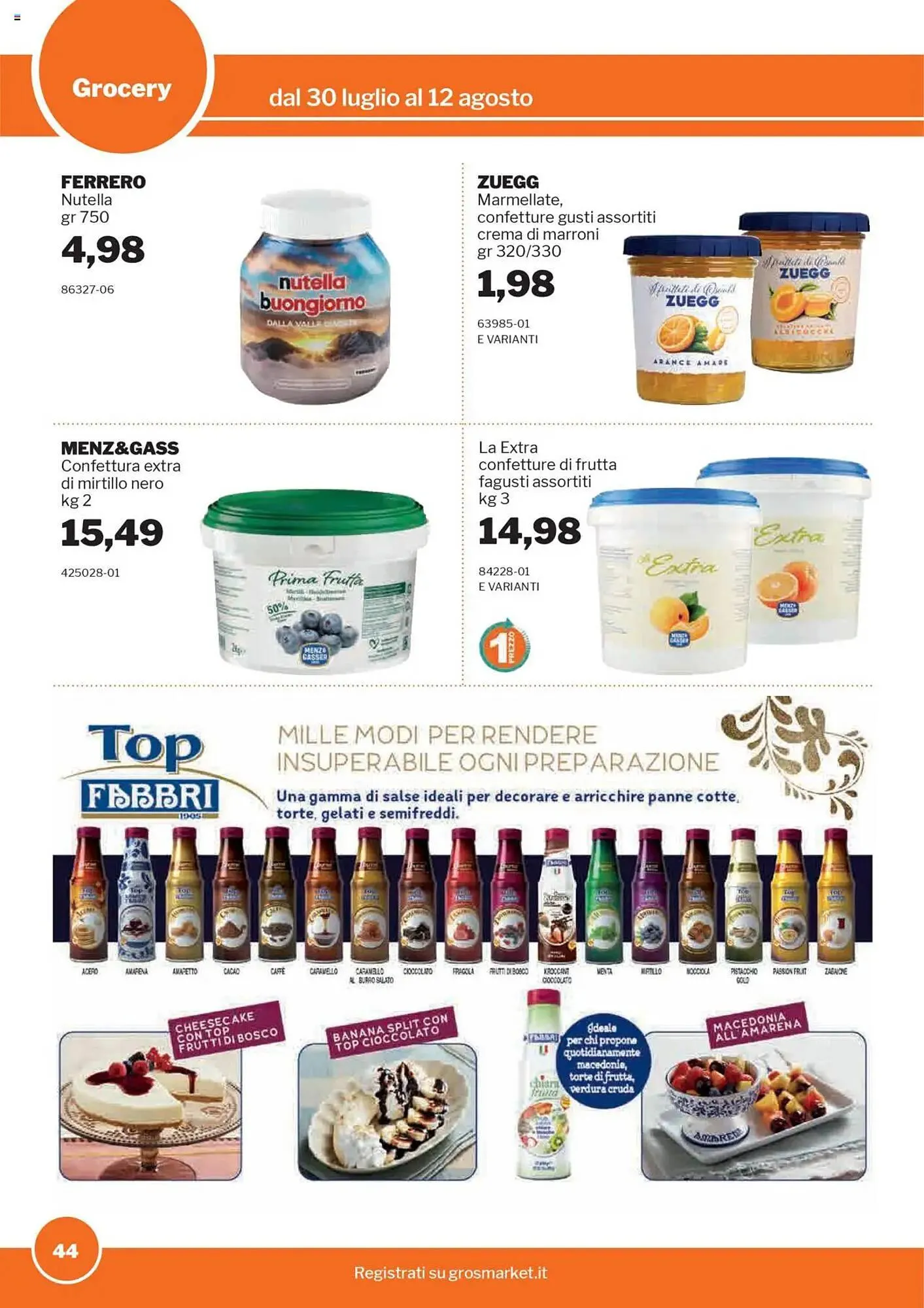 Volantino GrosMarket da 30 luglio a 12 agosto di 2025 - Pagina del volantino 44