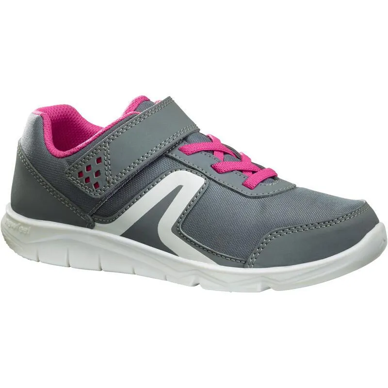 Scarpe da ginnastica bambino PW 100 con strap grigie dal 28 al 39