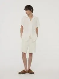 Camicia tinta unita classica Bianco lana