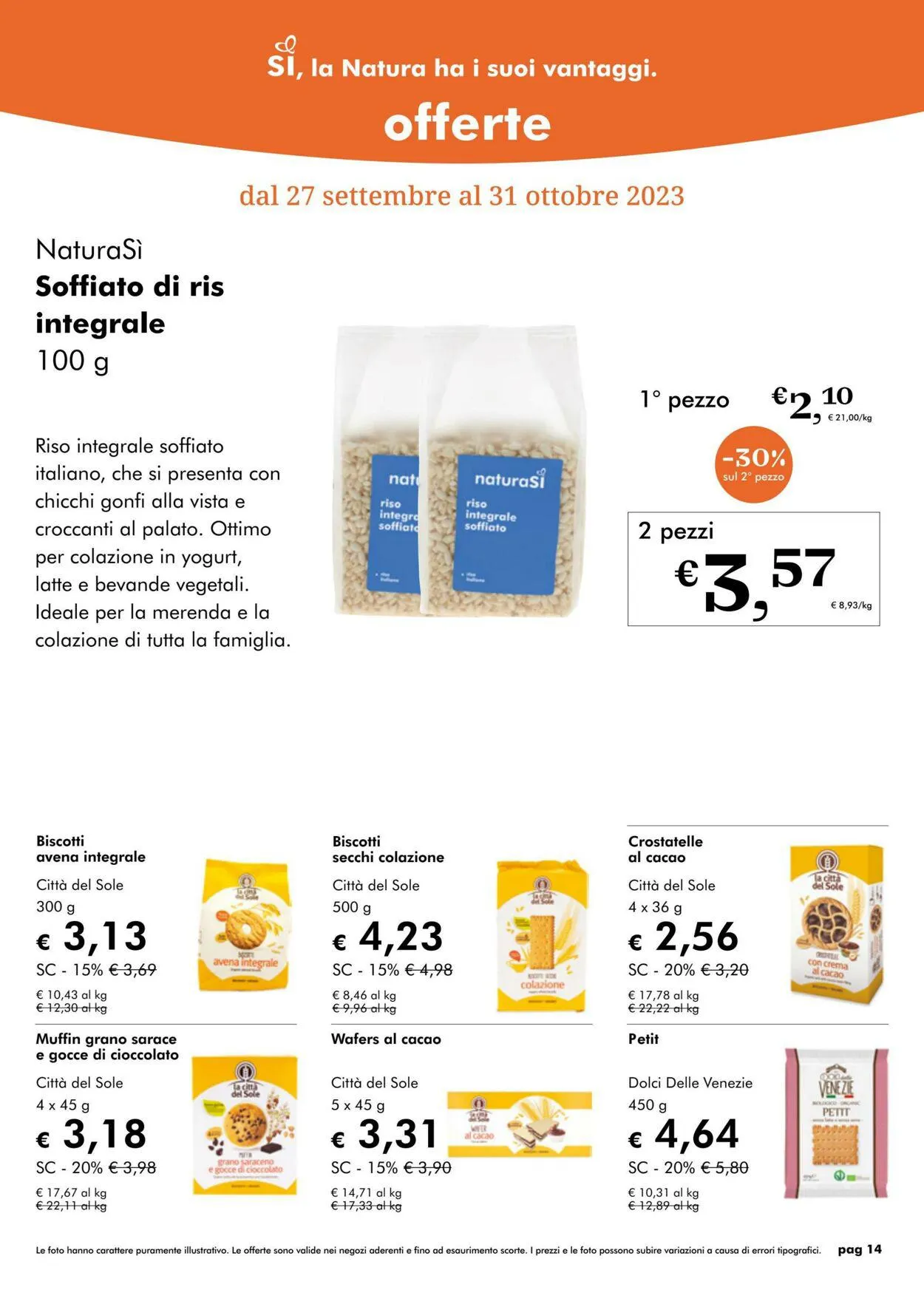 NaturaSì da 1 ottobre a 31 ottobre di 2023 - Pagina del volantino 14