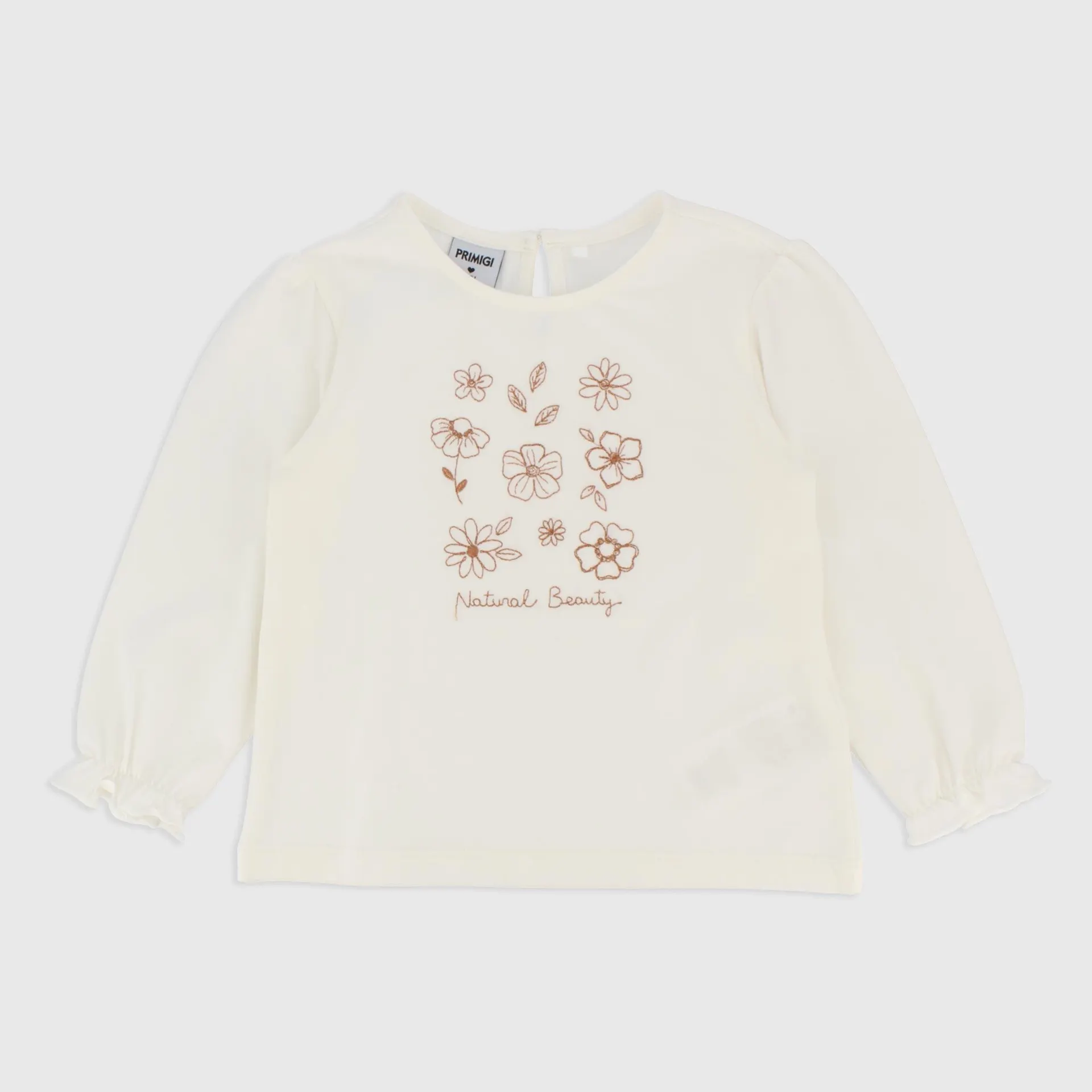 Maglietta in jersey elasticizzato da Bambina, BIANCO