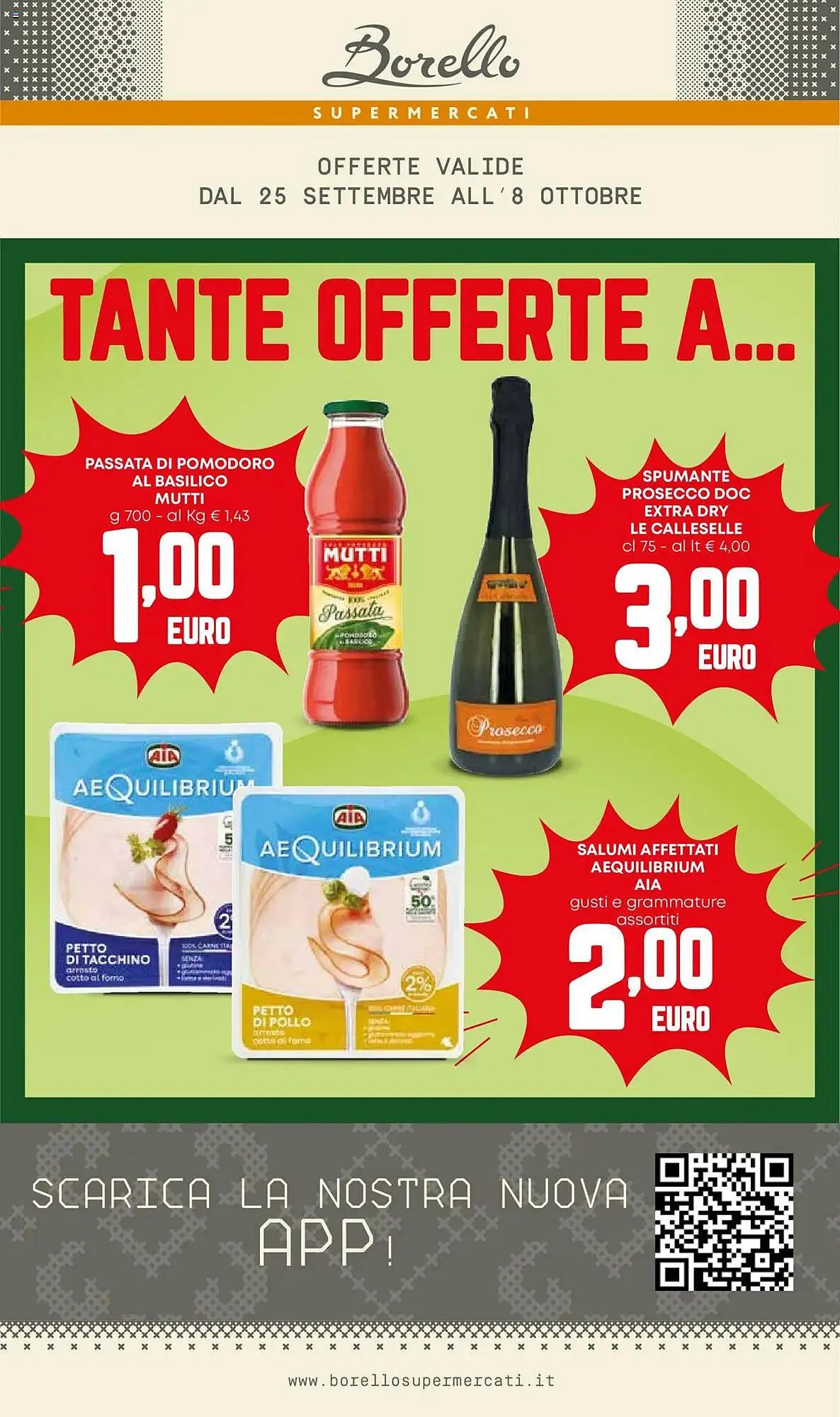 Volantino Borello Supermercati da 25 settembre a 8 ottobre di 2025 - Pagina del volantino 1
