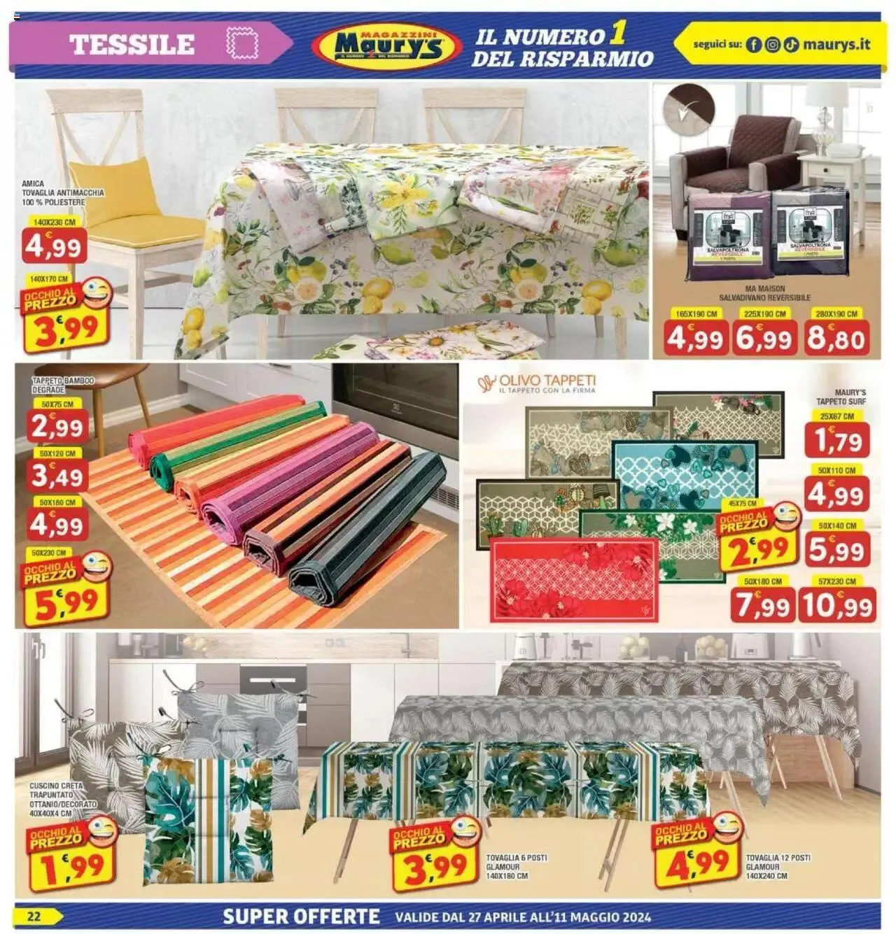 Maury's - Volantino da 27 aprile a 11 maggio di 2024 - Pagina del volantino 22