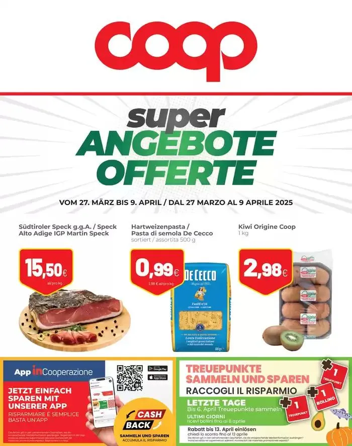 Angebote offerte da 27 marzo a 9 aprile di 2025 - Pagina del volantino 1