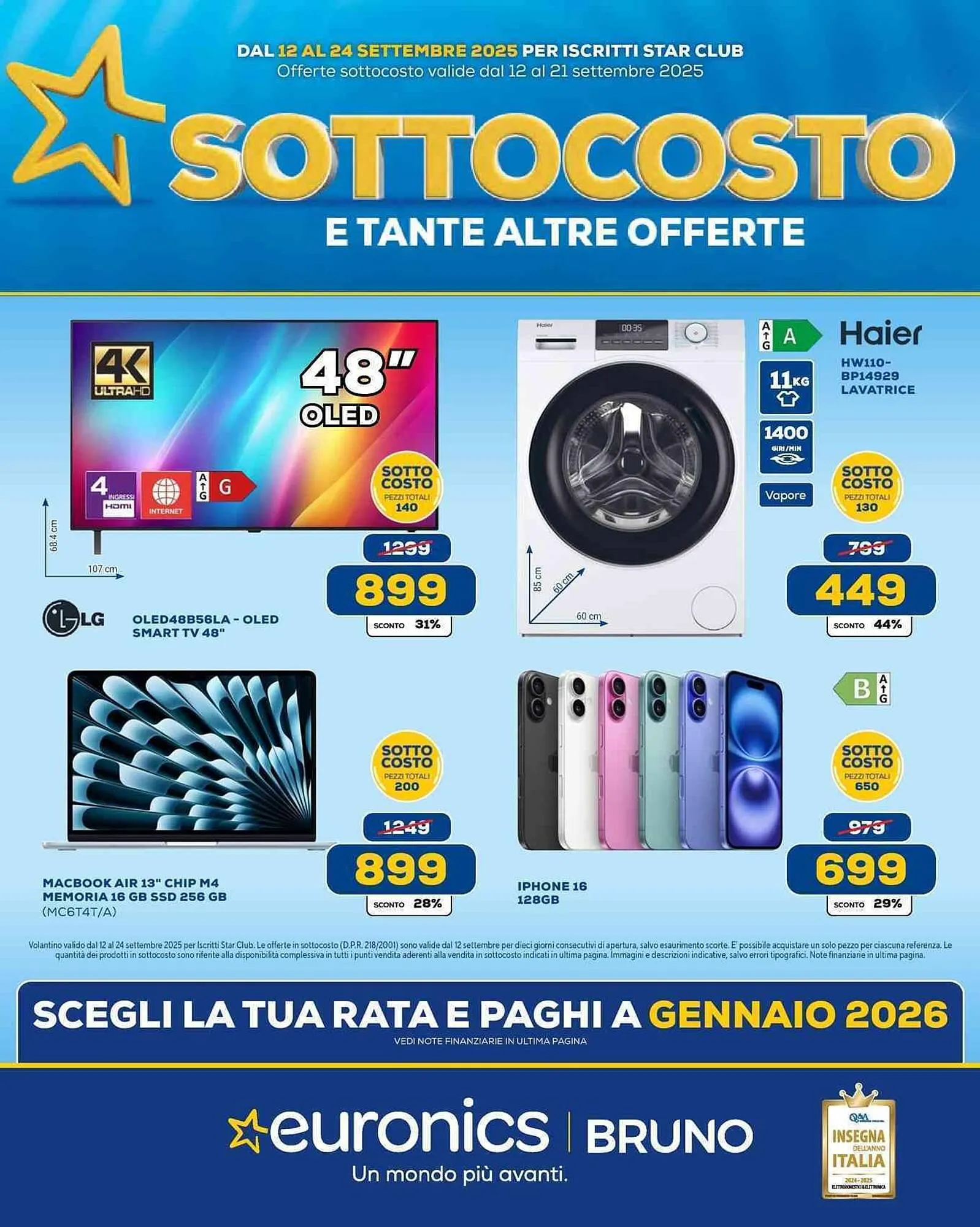 Volantino Euronics da 12 settembre a 24 settembre di 2025 - Pagina del volantino 1