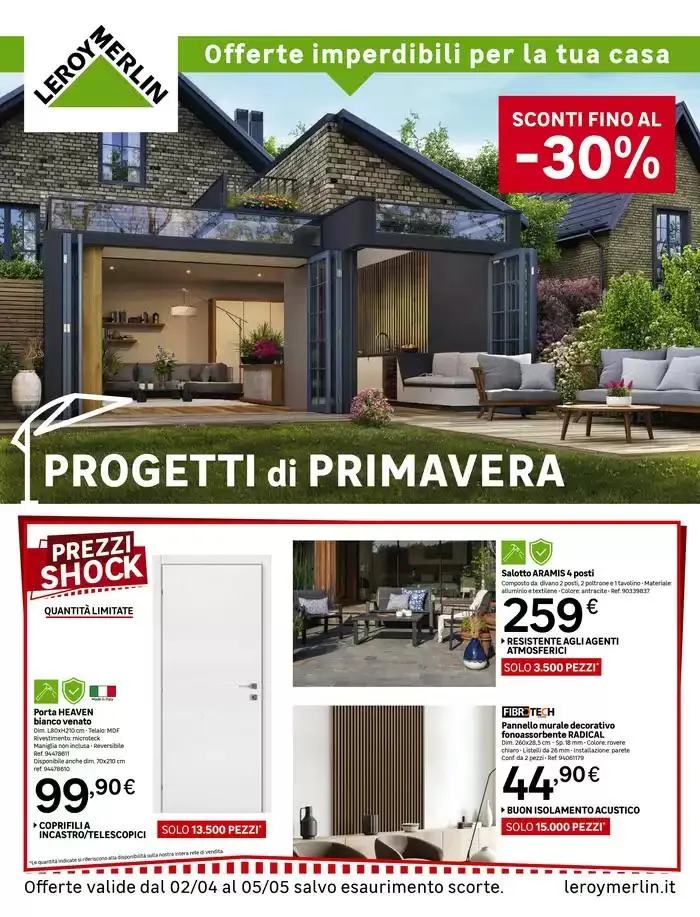 Progetti di primavera da Leroy Merlin! da 2 aprile a 5 maggio di 2025 - Pagina del volantino 1