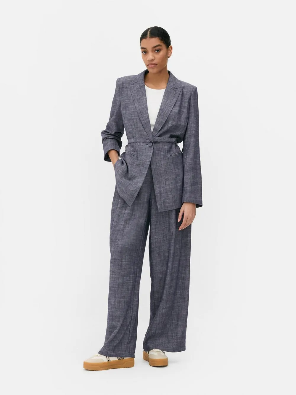 Blazer effetto denim Paula Echevarría