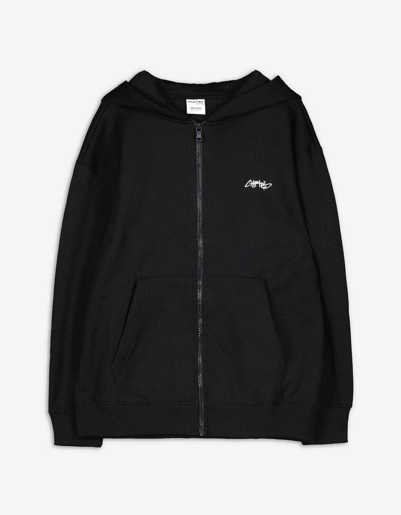 Felpa aperta - Oversized Fit - nero