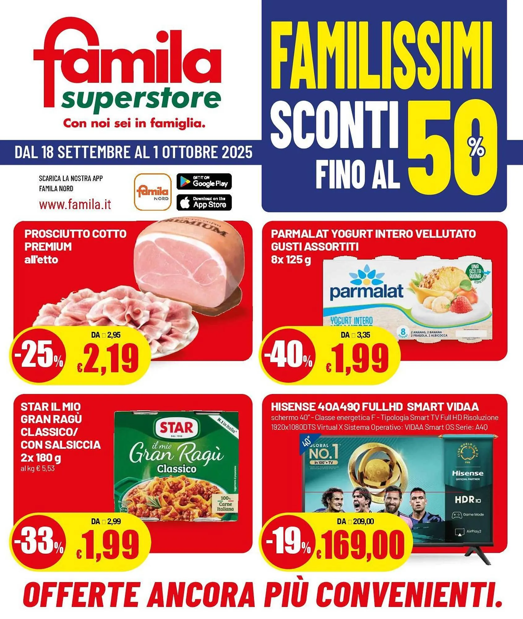 Volantino Famila Superstore da 18 settembre a 1 ottobre di 2025 - Pagina del volantino 1