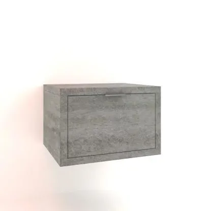 Mobile bagno base lavabo sospeso 60 cm cemento/cemento