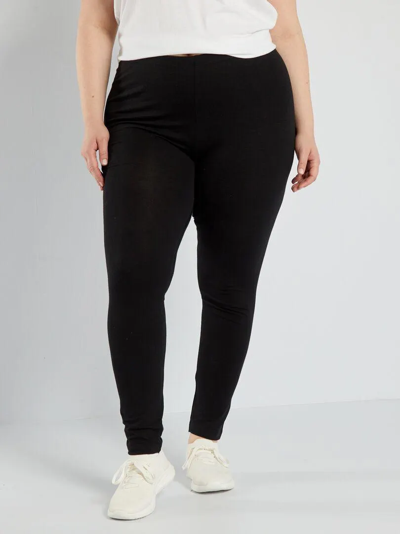 Leggings lunghi cotone STRETCH - nero