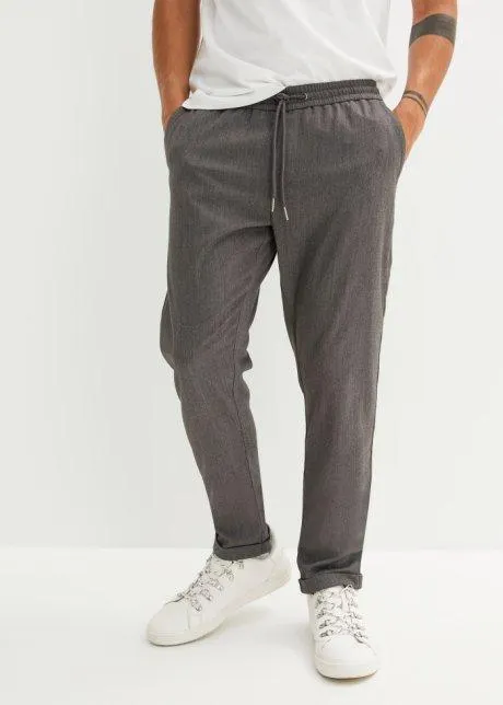 Pantaloni chino cropped con elastico in vita slim fit, tapered